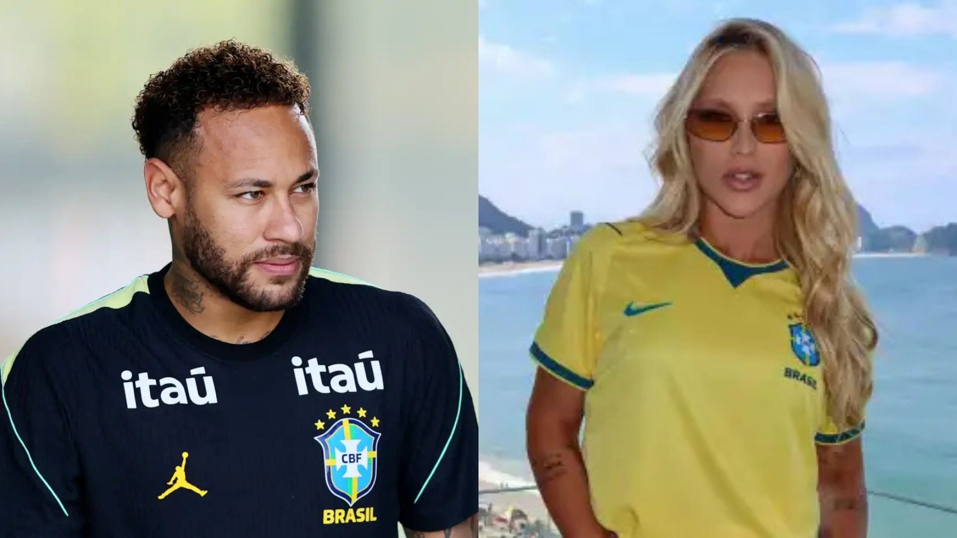 Jogador Neymar Jr. e a influenciadora Virginia Fonseca.
