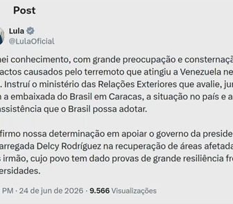 Imagem - Lula afirma que Brasil avalia medidas de assistência à Venezuela após terremoto