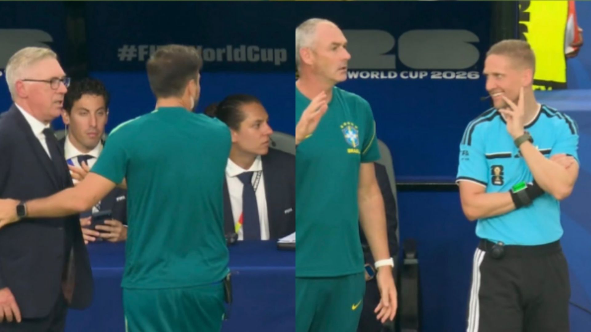 Imagem - Reação de Ancelotti após gol de Vini Jr. viraliza durante vitória do Brasil; veja