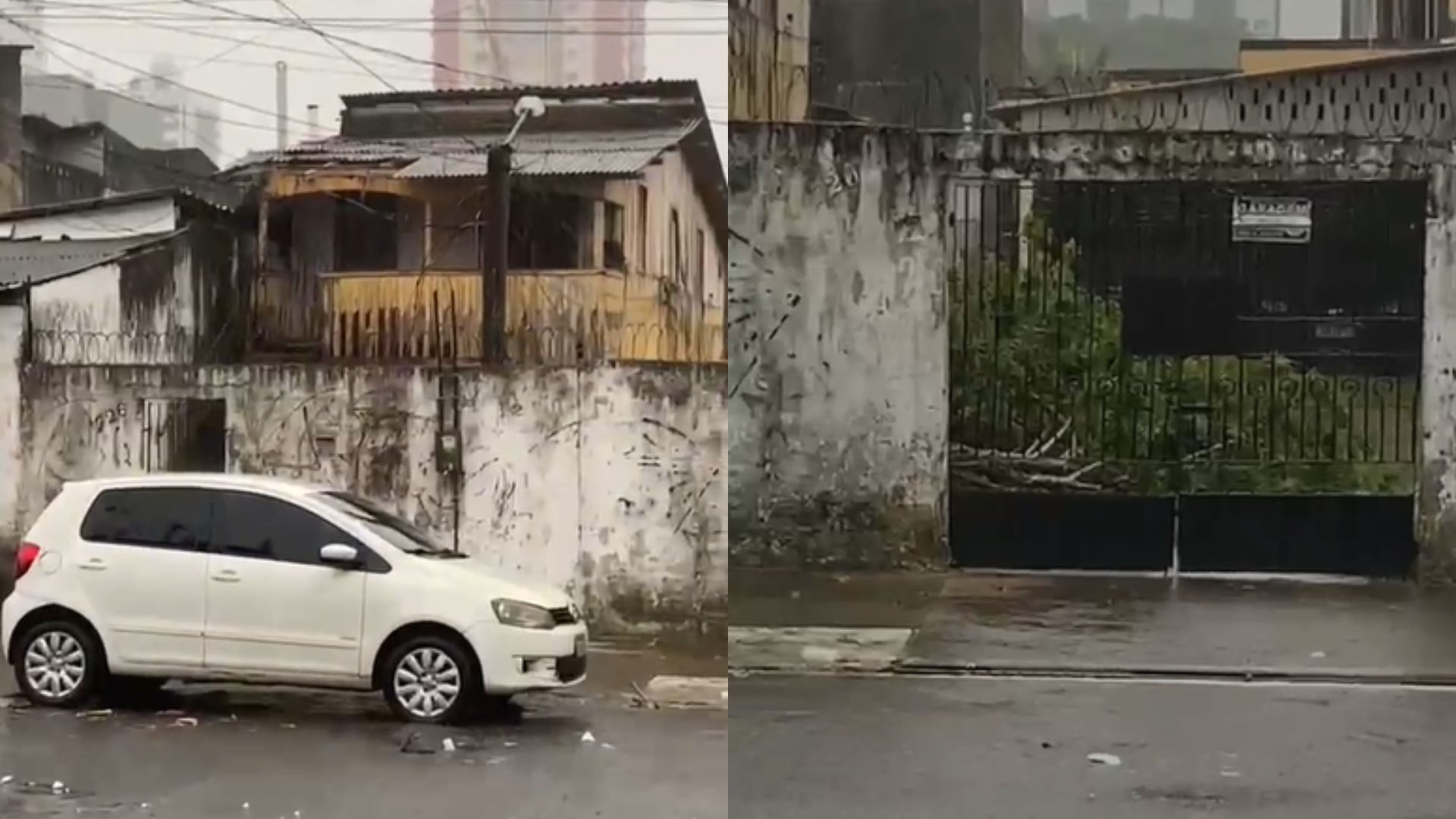 Temporal derrubou árvores, arrancou telhas e levou prefeitura a emitir alerta amarelo na capital paraense.