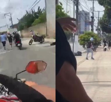 Imagem - Torcidas brigam antes de partida entre Paysandu x Santa Cruz, em Belém