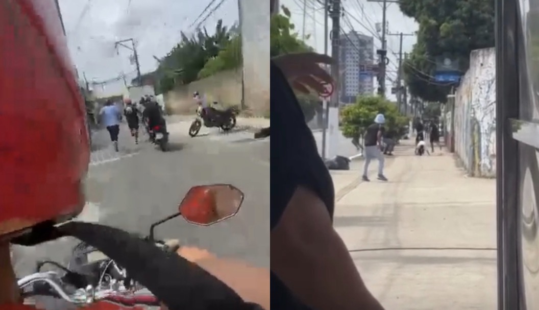 Torcidas brigam antes de partida entre Paysandu x Santa Cruz, em Belém