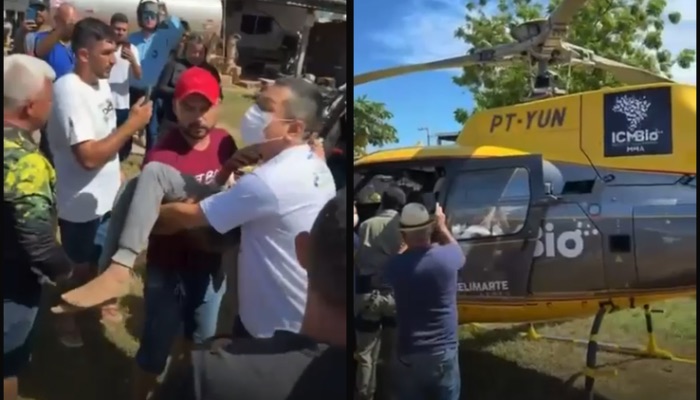 (Orgão ambiental nega baleamento de criança e diz que helicóptero prestou socorro durante operação)