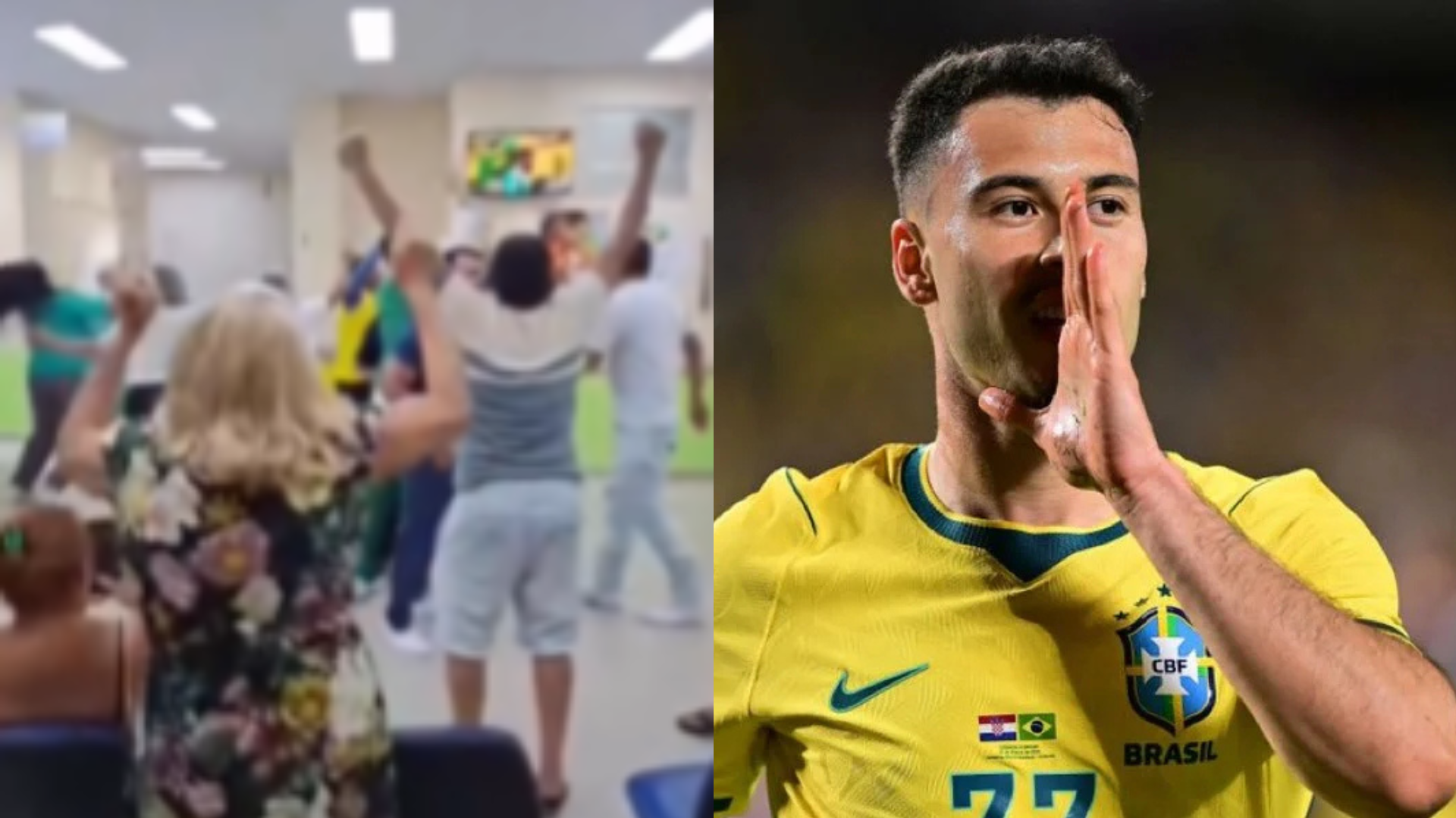 Momento do gol de virada da Seleção Brasileira.