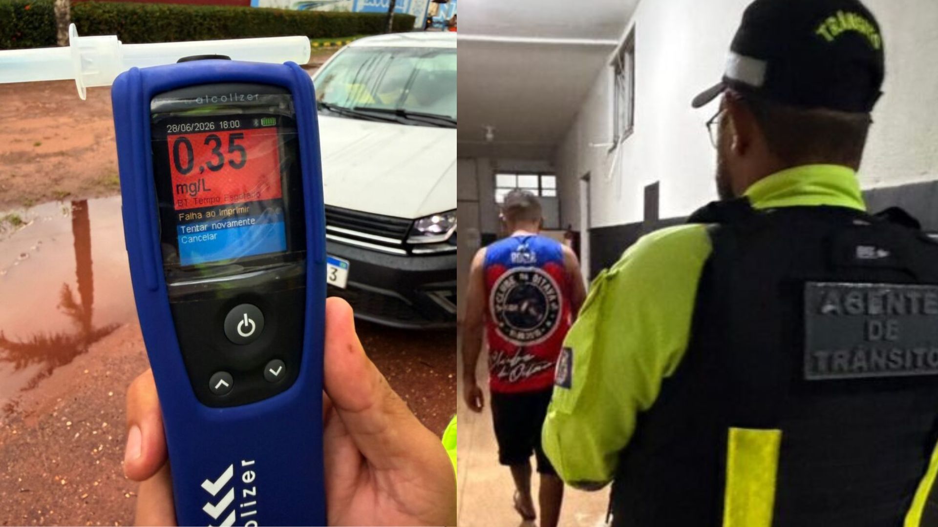 Motorista é preso por dirigir embriagado durante fiscalização em Outeiro