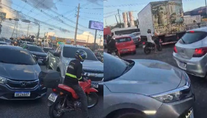 Imagem - Semáforos apagados na Avenida Independência com a Hélio Gueiros trava o trânsito no horário de pico