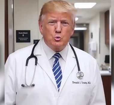 Imagem - Trump publica vídeo com IA em que aparece 'tratando' famosos que o criticam