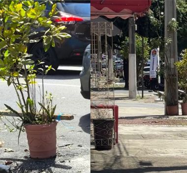 Imagem - Prefeitura de Belém recolhe vasos que bloqueavam rua no centro após denúncia no Roma News