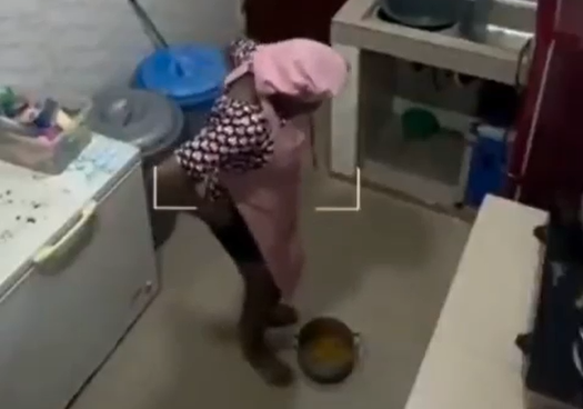 Câmera de segurança flagra funcionária urinando em panela dos patrões
