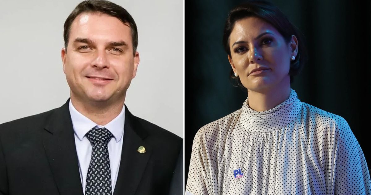 Flávio e Michelle Bolsonaro -