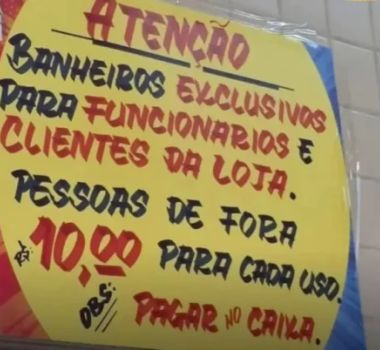 Imagem - Supermercado em Belém passa a cobrar R$ 10 pelo uso do banheiro