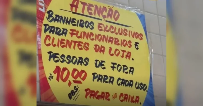 Supermercado em Belém passa a cobrar R$ 10 pelo uso do banheiro