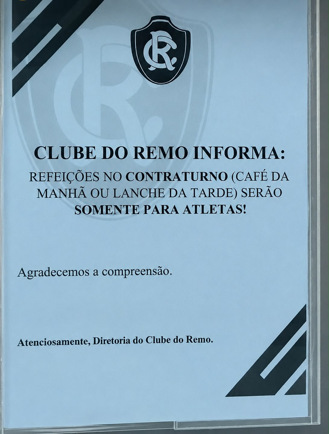 Aviso do Clube do Remo -