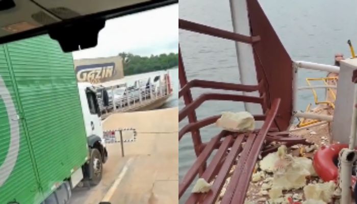 Colisão entre balsas na travessia do Rio Araguaia assusta passageiros entre Pará e Tocantins
