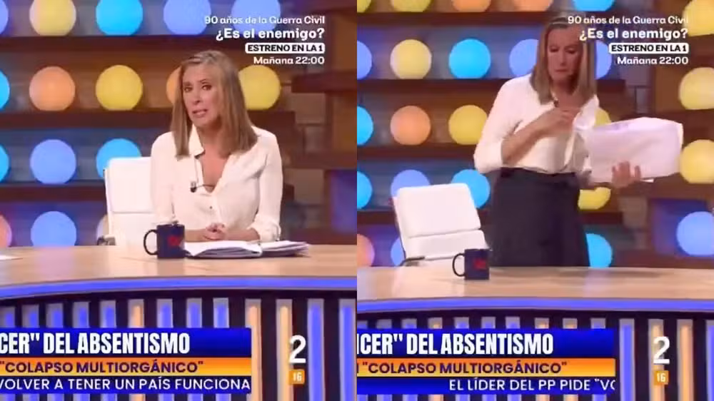 Jornalista Marta Gómez Montero abandonou o programa "Malas Lenguas Noche", da emissora estatal espanhola RTVE.