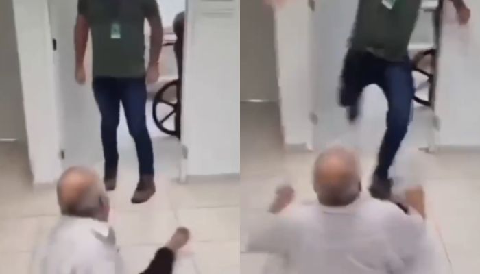 Idoso de 69 anos é derrubado por médico durante atendimento e caso gera revolta no Rio