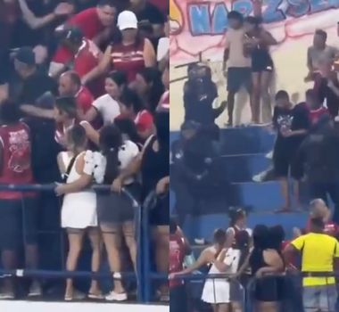 Imagem - Confusão generalizada interrompe partida de futsal em Cametá