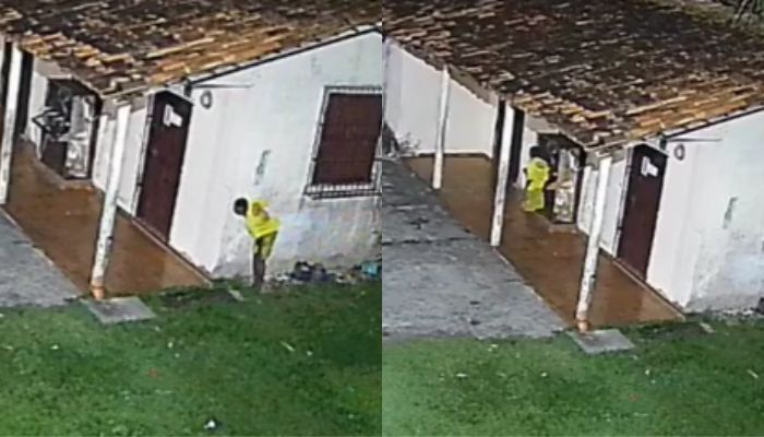Câmeras flagram furto em igreja durante a madrugada no Paar, em Ananindeua