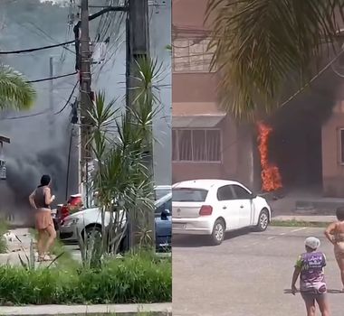 Imagem - Incêndio em caixa de energia assusta moradores de residencial no distrito de Icoaraci