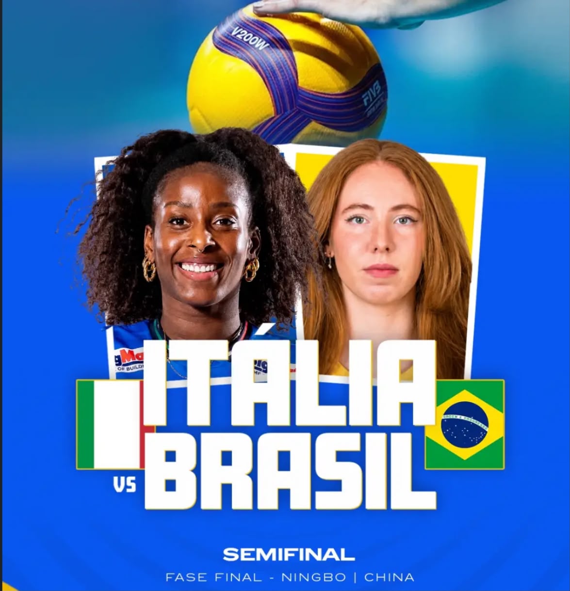 Itália e Brasil vão se enfrentar -