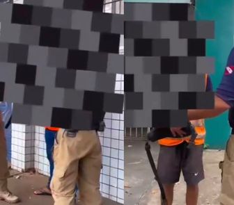 Imagem - Facas são apreendidas com flanelinhas durante operação contra extorsão a motoristas em Belém