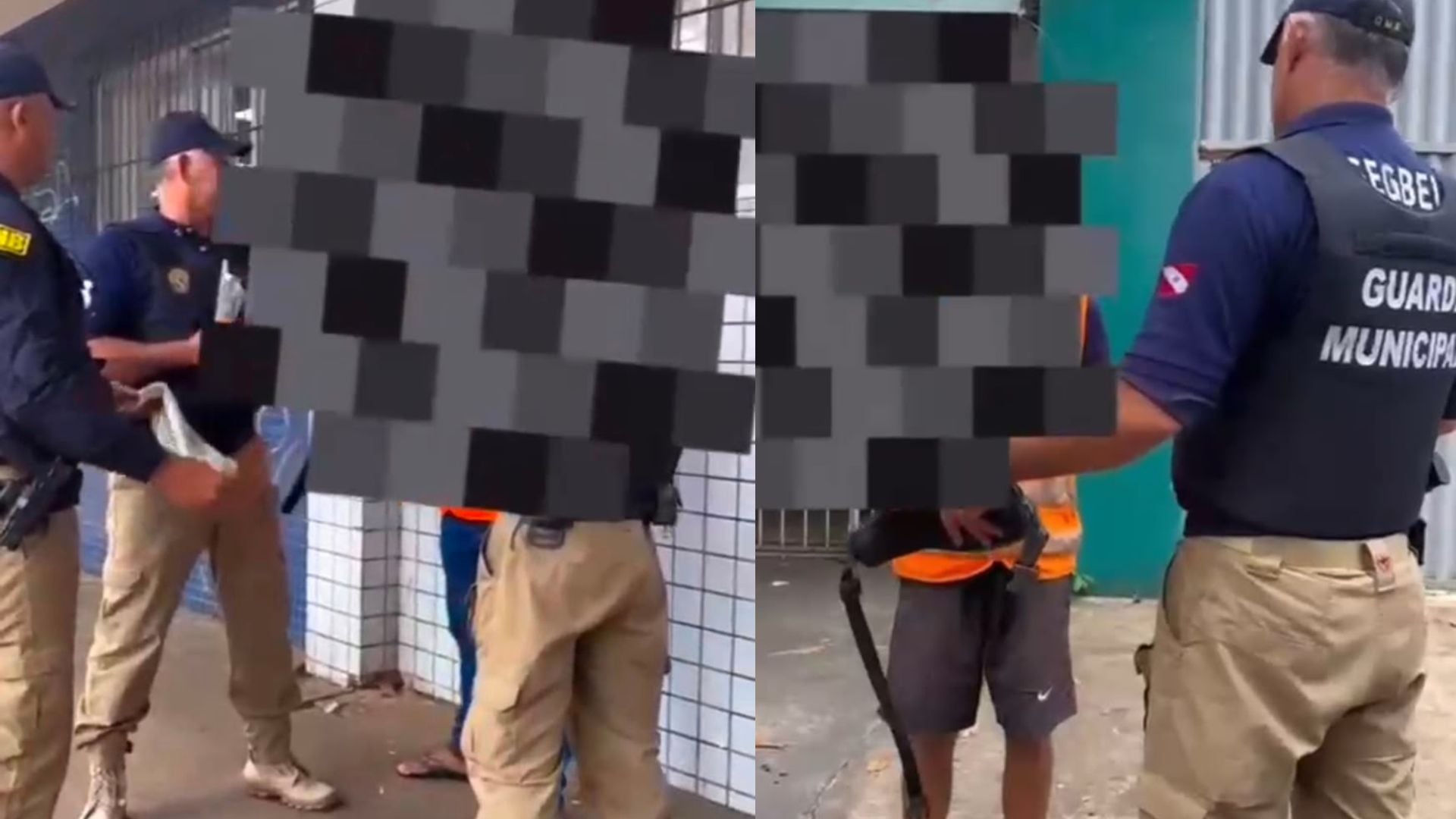 Facas são apreendidas com flanelinhas durante operação contra extorsão a motoristas em Belém
