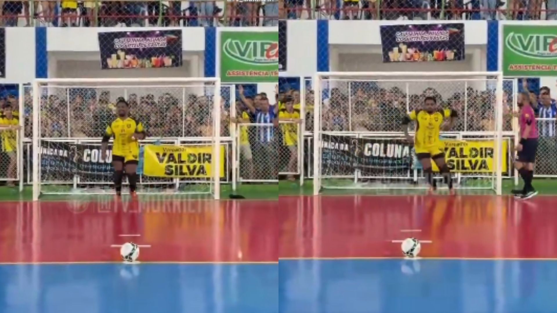 Goleiro Jorginho, natural de Belém, virou assunto nas redes sociais após protagonizar uma cena inusitada durante a disputa de pênaltis da final da Copa Ouro de Itaituba.