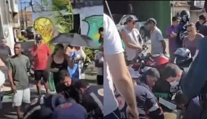 Passageira passou mal dentro do carro; motorista acionou o SAMU e a ocorrência mobilizou equipes de resgate e da Polícia Militar