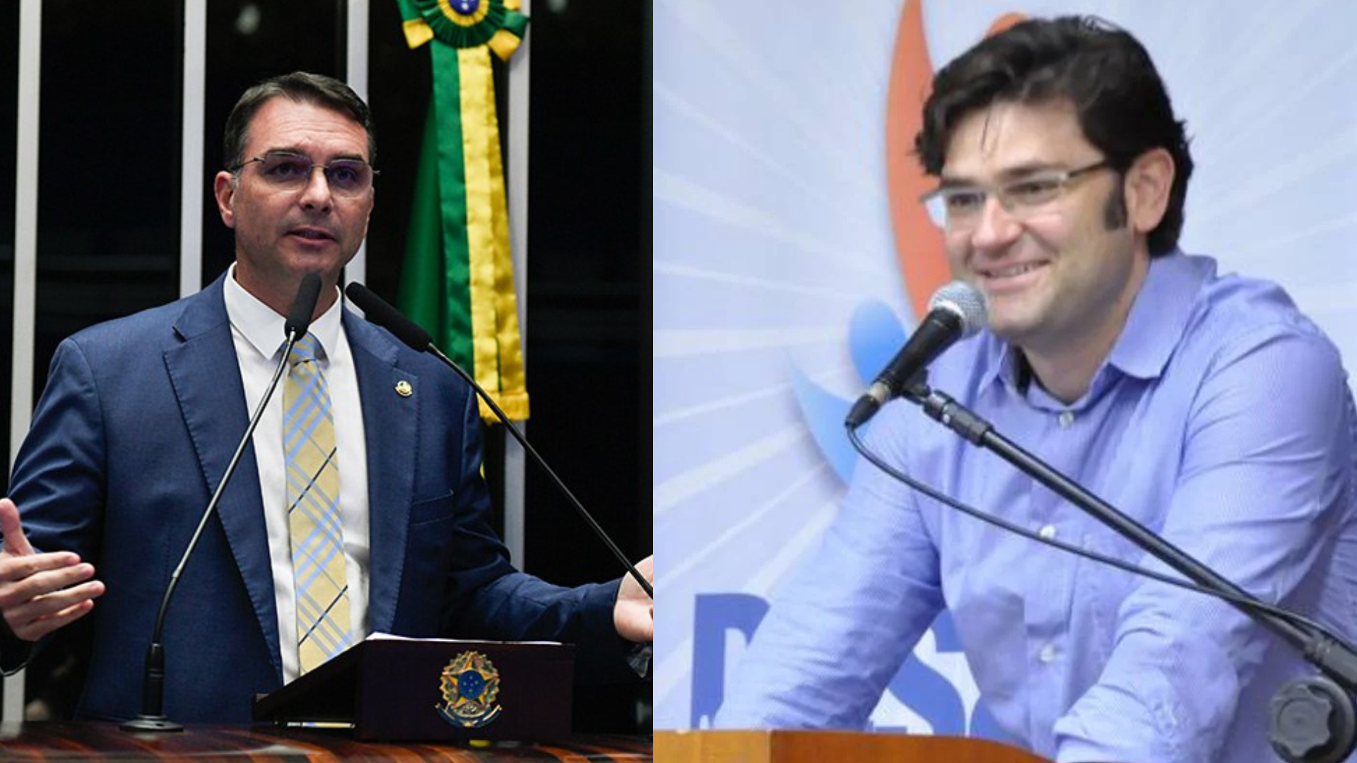 Senador Flávio Bolsonaro e Duda Lima