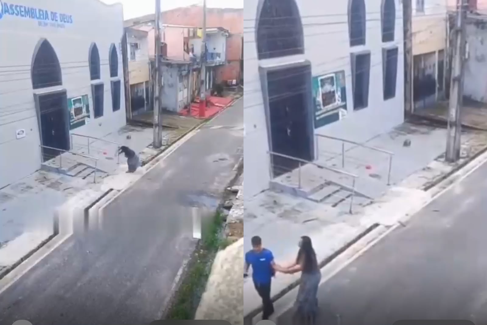 Mulher em surto atira pedras em igreja e ataca moradores no bairro da Sacramenta