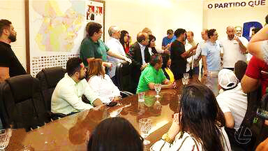 Membros do Diretório do PSD durante a convenção partidária