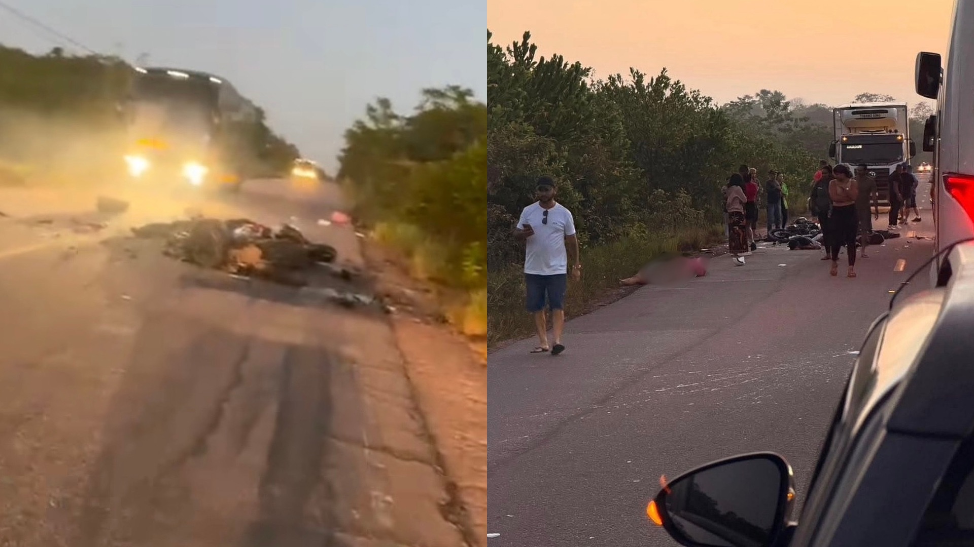 Quatro pessoas morrem após colisão entre motos na PA-151.

