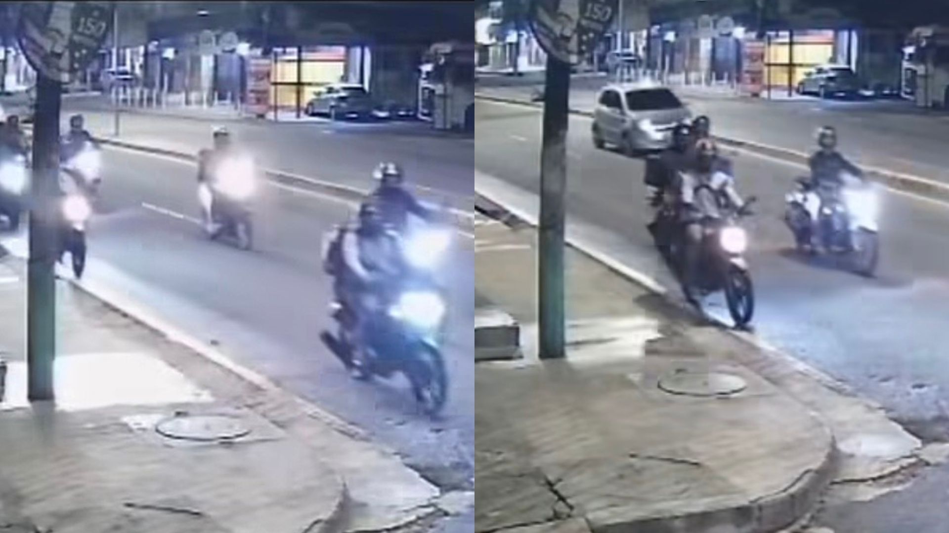 Grupo de entregadores realizou um protesto na madrugada deste domingo (2) em frente a um condomínio.
