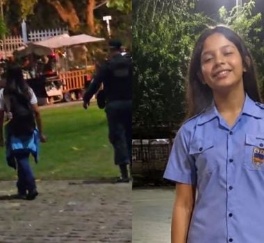 Imagem - Vídeo: câmeras mostram estudante do Rêgo Barros que estava desaparecida momentos antes de ser encontrada