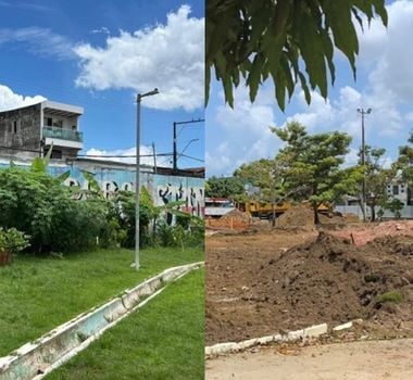 Imagem - Moradores denunciam retirada de árvores e anfiteatro durante obra em praça de Belém