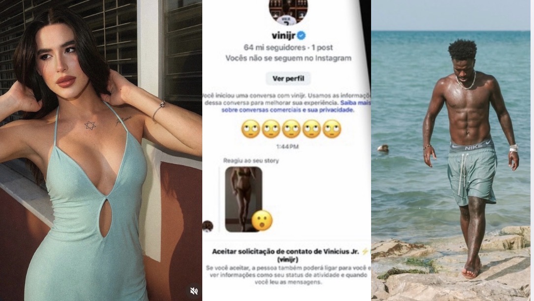 Atriz revela suposta reação de Vini Jr. a foto de biquíni e explica exposição: “Não tenho nada contra Virginia”