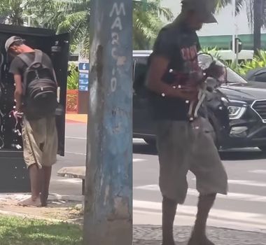 Imagem - Vídeo: Homem furta fiação elétrica na Nova Doca e sai caminhando tranquilamente