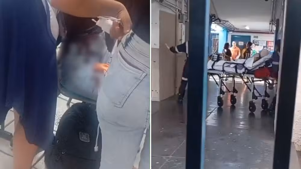 Estudante de 15 anos foi vítima de um ataque com faca na manhã desta segunda-feira (10), dentro de uma sala de aula da Escola Estadual Professor Antônio de Barros Serra.