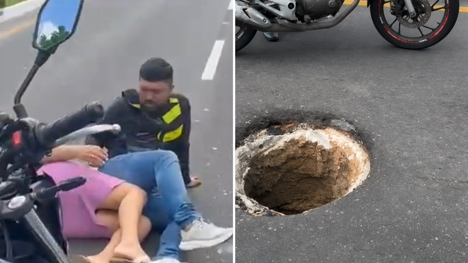 Imagens do acidente na Júlio César