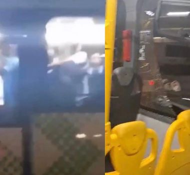 Imagem - Ônibus é depredado durante confusão entre torcida organizada, em Belém