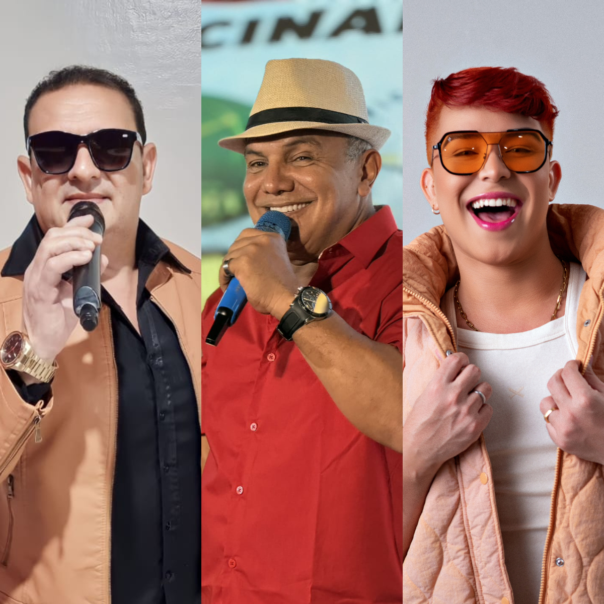 (Marcelo Wal, Nelsinho e Sam Brunno)
