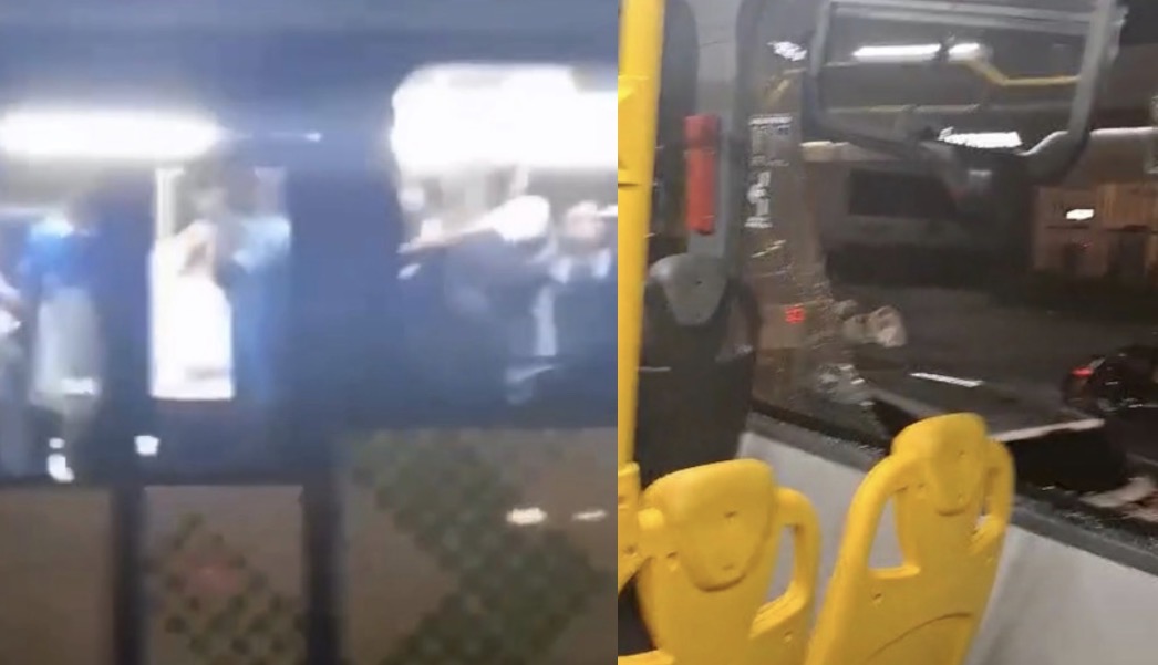 Ônibus é depredado durante confusão entre torcida organizada, em Belém