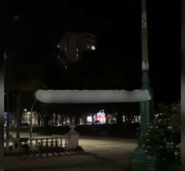 Imagem - Praça da República fica às escuras e preocupa moradores, em Belém