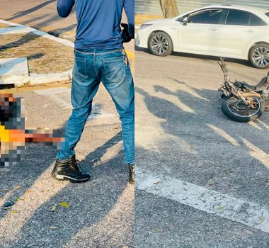 Imagem - Motociclista fica gravemente ferido após acidente de trânsito, em Belém