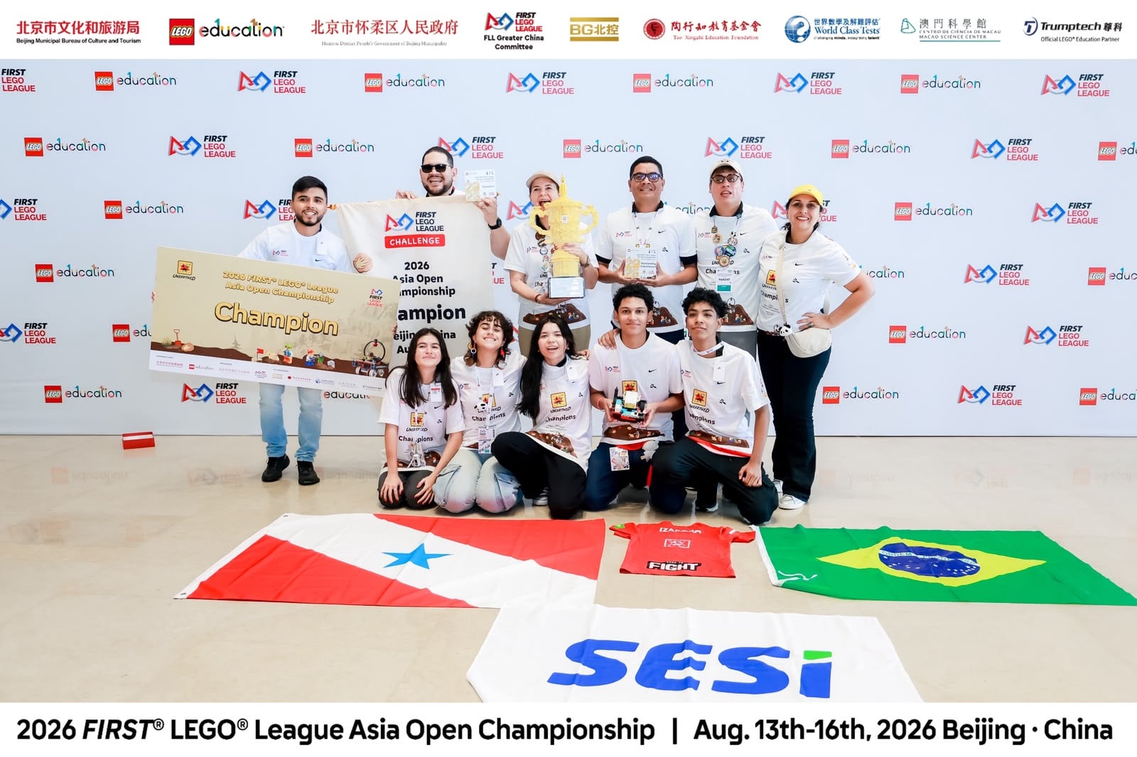 Born to Fight chegou à China como a primeira equipe do Pará a disputar um mundial da FIRST LEGO League.