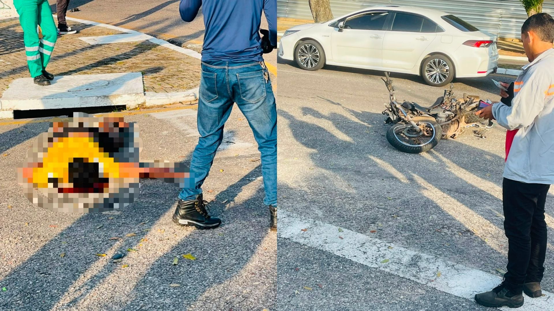 Motociclista fica gravemente ferido após acidente de trânsito, em Belém