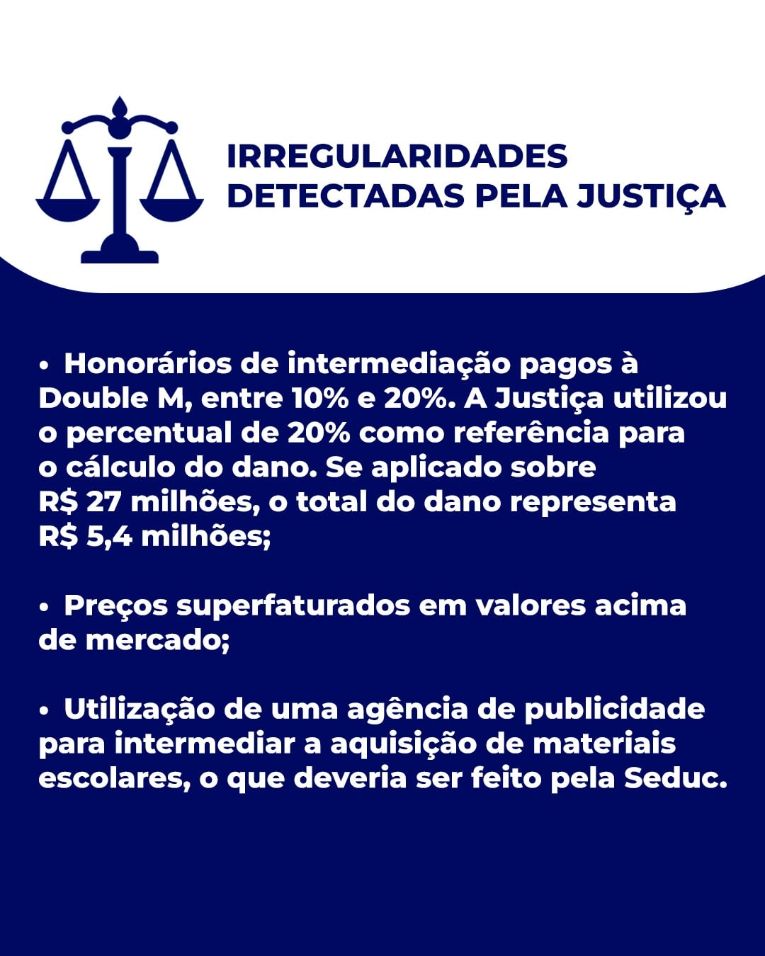 Sentença judicial detectou uma série de irregularidades