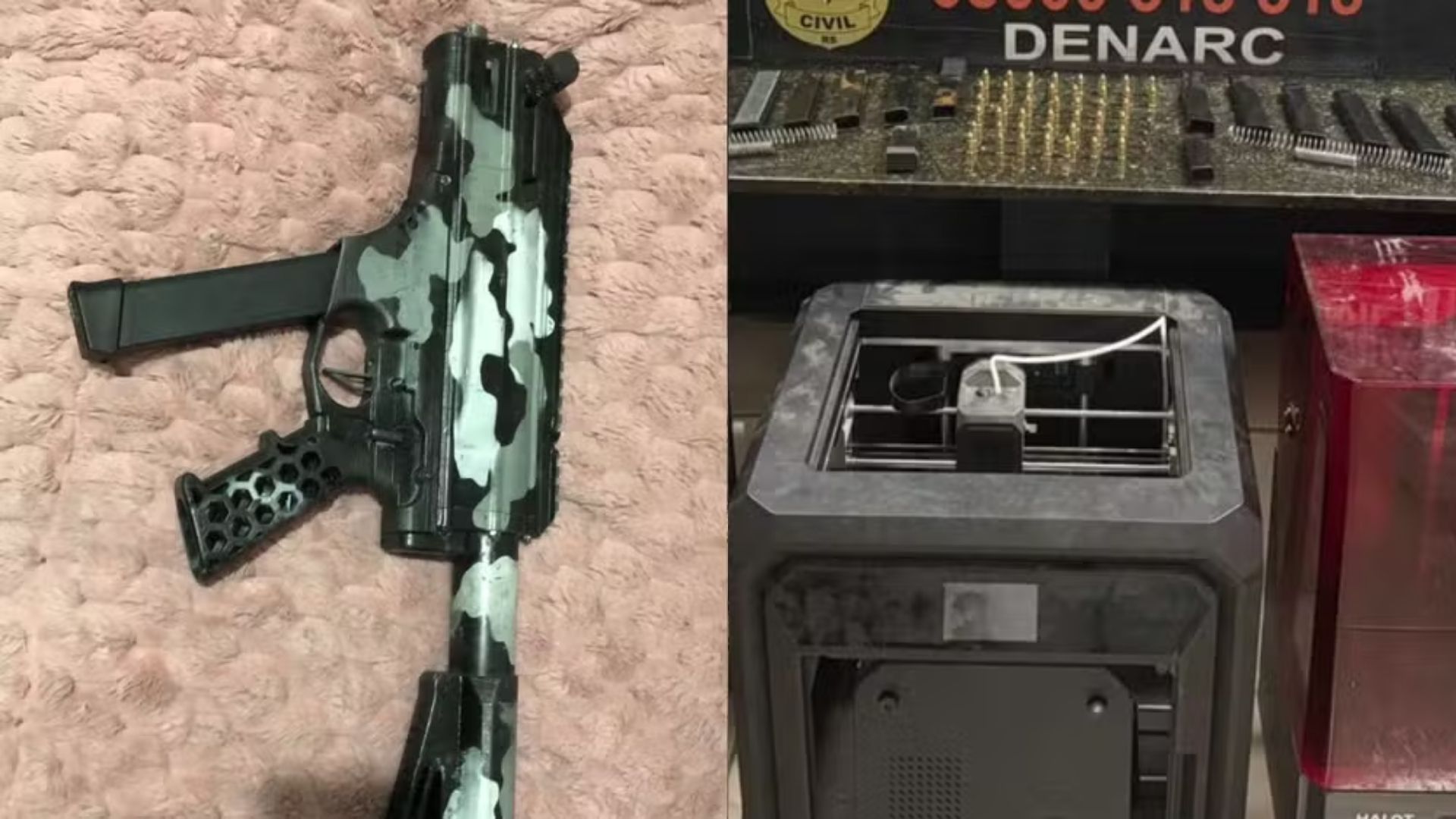 Fabricação artesanal de armas de fogo utilizando impressoras 3D. 