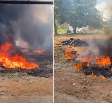 Imagem - Vídeo: Incêndio atinge área próxima à Rodoviária de Tucuruí