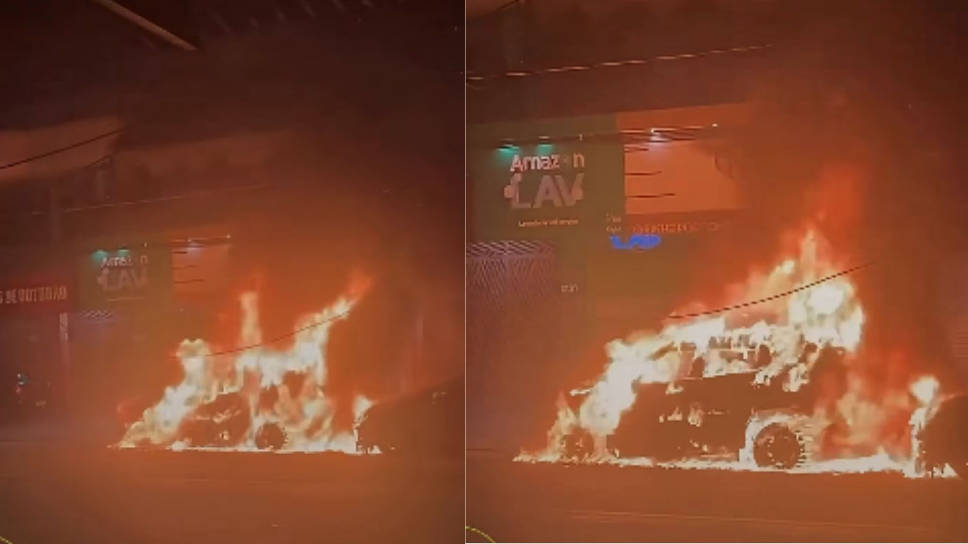 Bombeiro militar teve o carro completamente destruído após um incêndio criminoso registrado na madrugada desta quinta-feira (20).